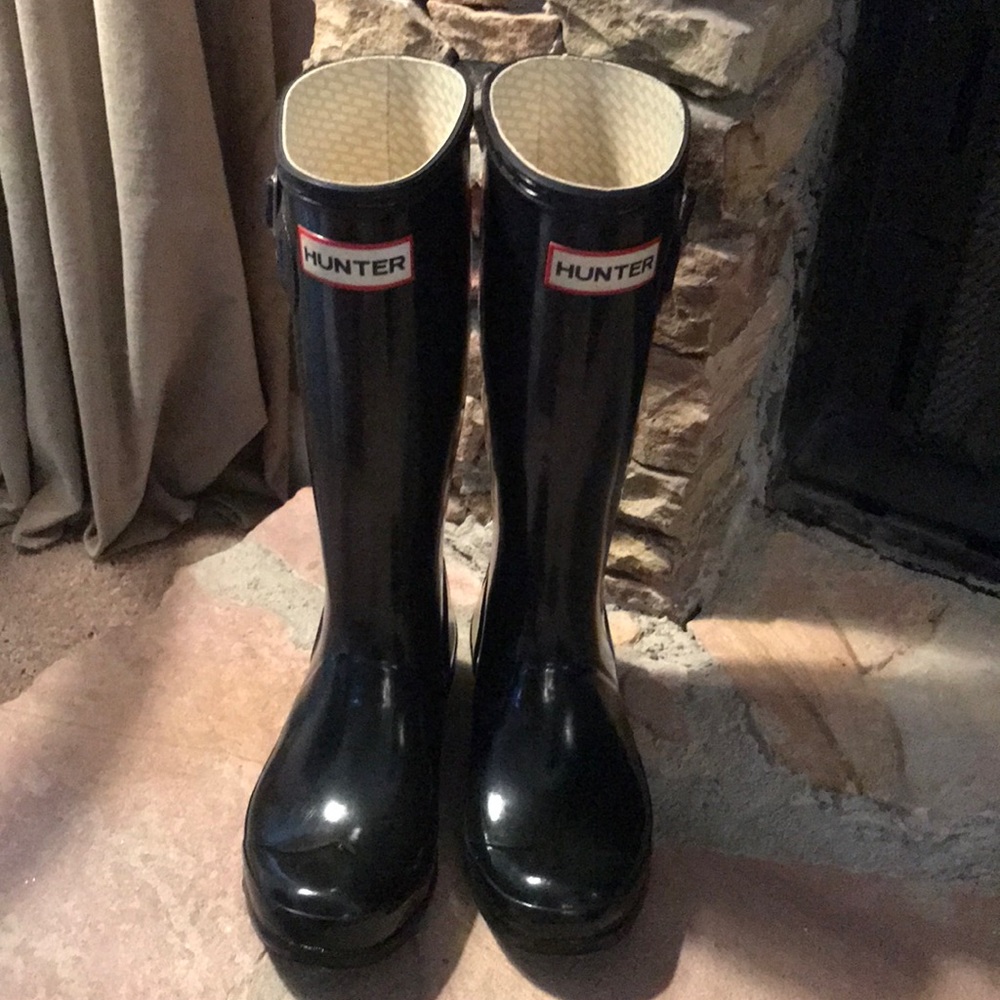 Hunter Boots Original Tall Kids - Black Gloss